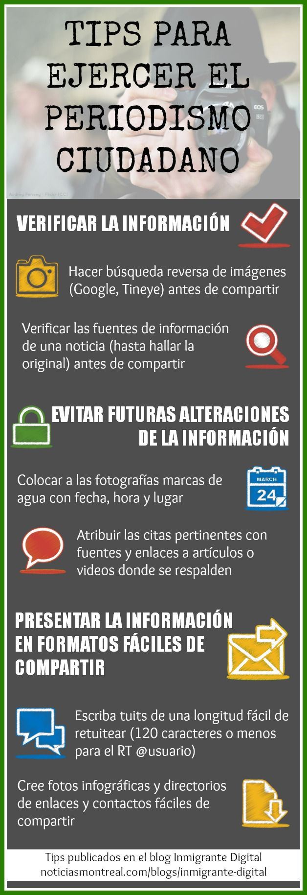 Consejos para ejercer el periodismo ciudadano 