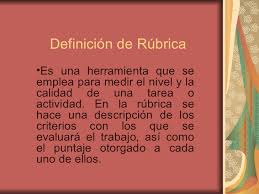 definición de rubrica